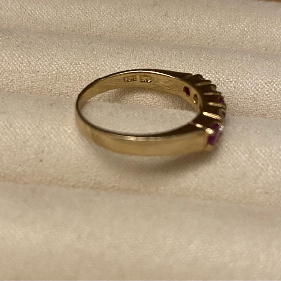 NWOT 14K Gold Plated Purple and Clear Crystal Stones - Picture 10 of 17